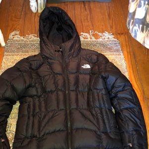 North Face hooded down jacket